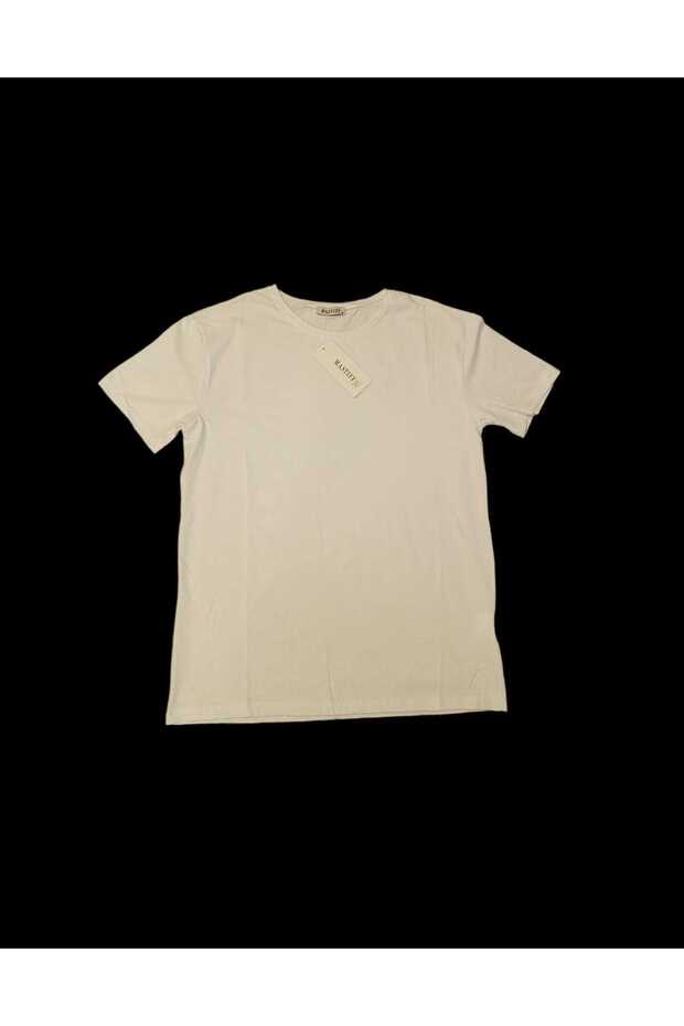 تي شيرت رجالي بلون سادة بدون نمط مناسب للطباعة - 1