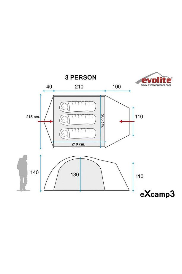 Excamp 3 Pro Çadır - 4 Mevsim E-9204 - 8