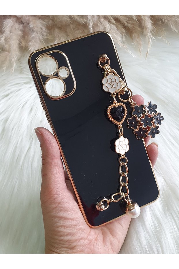 Tecno Spark 9t Compatible Flower Stone Pearl Hand Touch Laser Cut Case
