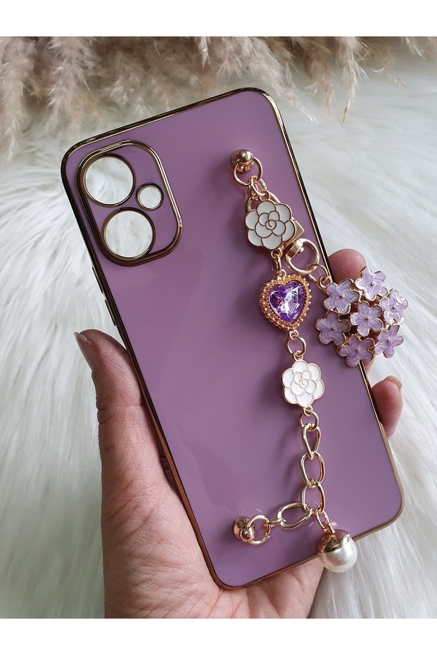 Tecno Spark 9t Compatible Flower Stone Pearl Hand Touch Laser Cut Case