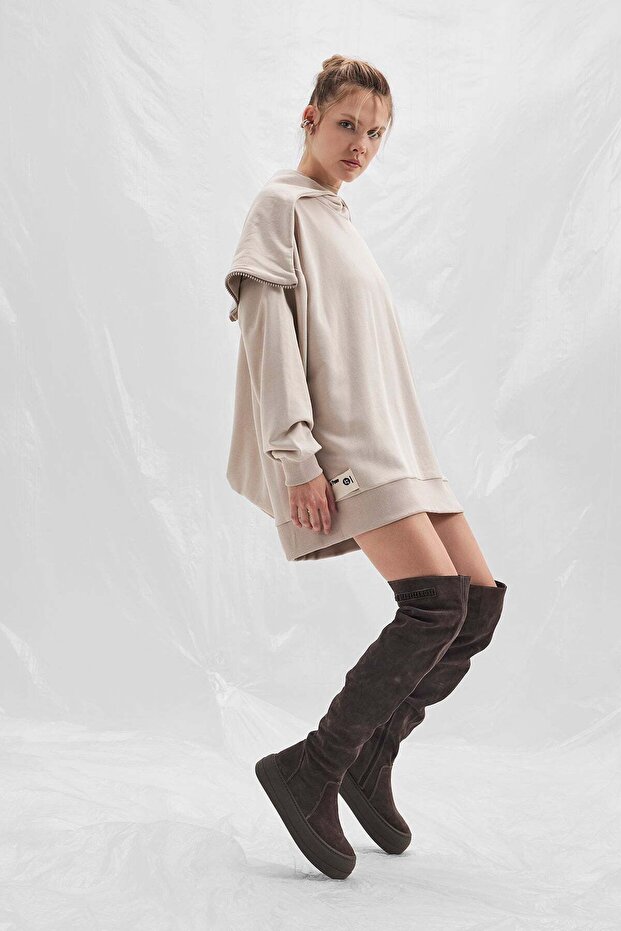 Bej Sweatshırt 14313 - 4