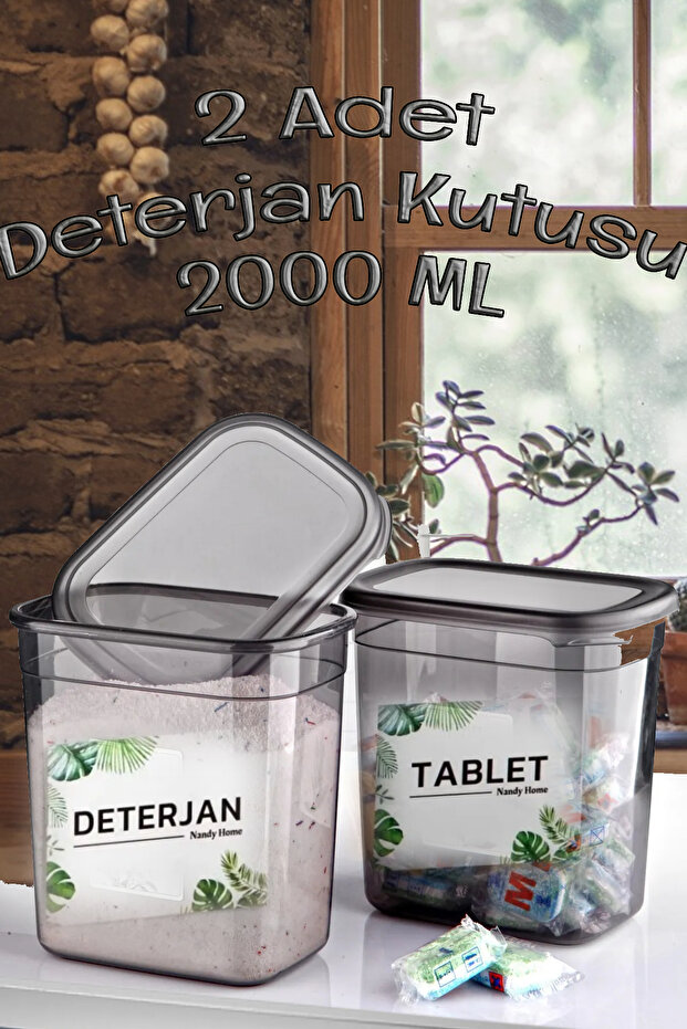 2 Adet Etiketli Detarjan Kutusu 2000 ml - 1