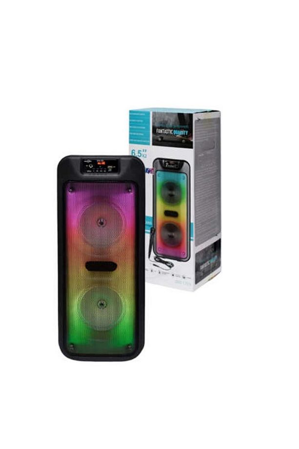 Mikrofonlu Bluetooth Hoparlör Led Işıklı Sd Kart Fm Usb Ve Mikrofon Girişli Speaker - 5