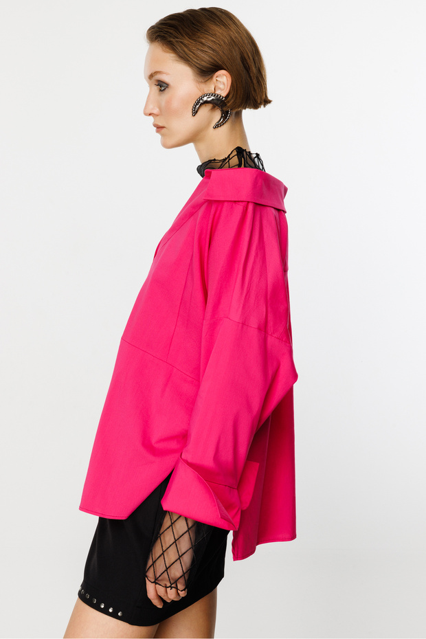 Kadın File Detay Gömlek Bluz - 6