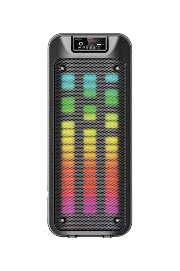 MİKROFONLU BLUETOOTH HOPARLÖR LED IŞIKLI TAŞINABİLİR ŞARJLI SES SİSTEMİ TF KART USB FM RADYO - 3