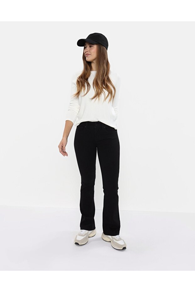 Black Women's / Girls' Jeans U-1437-4700