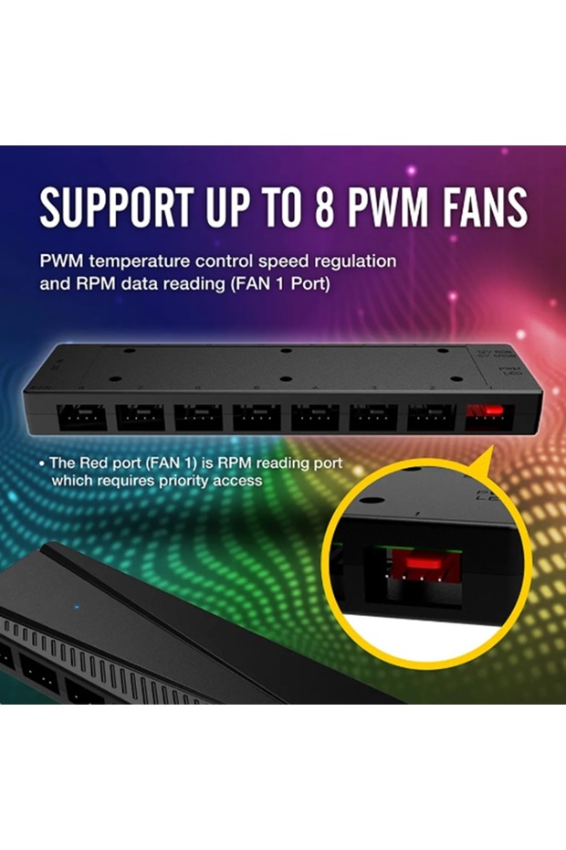 EZDIY 12V RGB - 5V ARGB Adapter - PWM HUB - 2