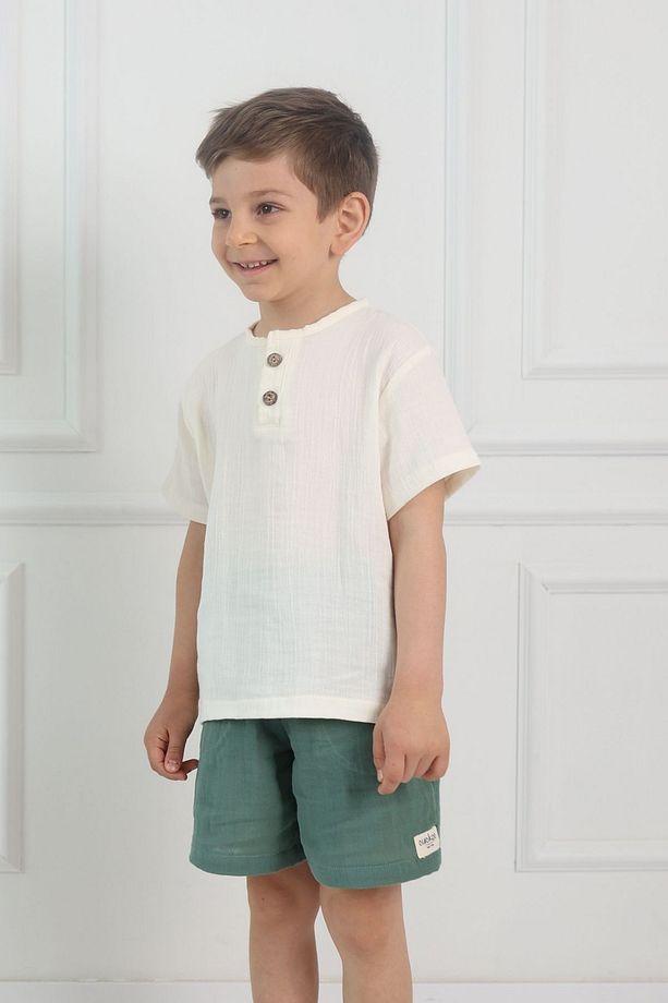 Çocuk Şort Müslin Kumaş - 4