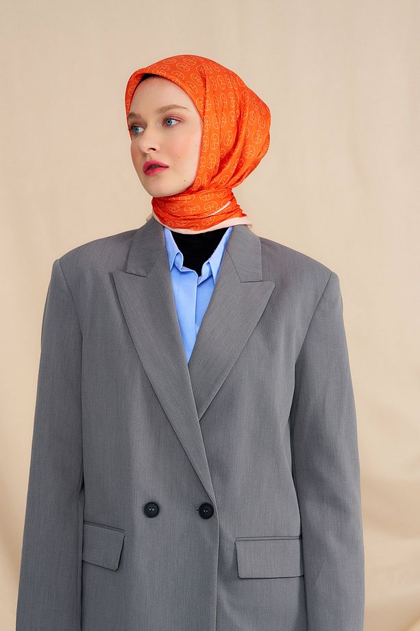 Mk Pamuk Eşarp Oranj - 1
