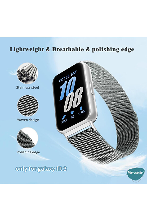 Samsung Galaxy Fit 3 Milanese Loop Kordon Gold - 3