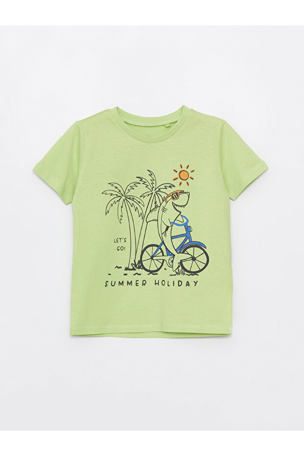 Crew Neck Printed Baby Boy T-Shirt