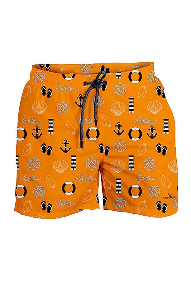 Nbs040c - Anchor Turuncu Erkek Deniz Şortu - 1