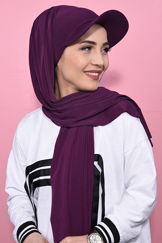 Cap Boneli Ready Shawl Hijab Plum