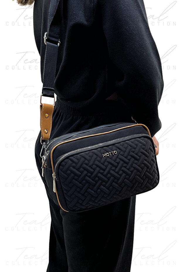 Quilted Pattern Multi-Compartment Waterproof Handy Crossbody Women Shoulder Bag, Mommy Bag