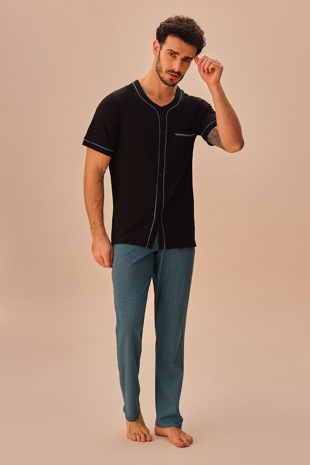 Davin Erkek Maskülen Pijama Takımı - 1