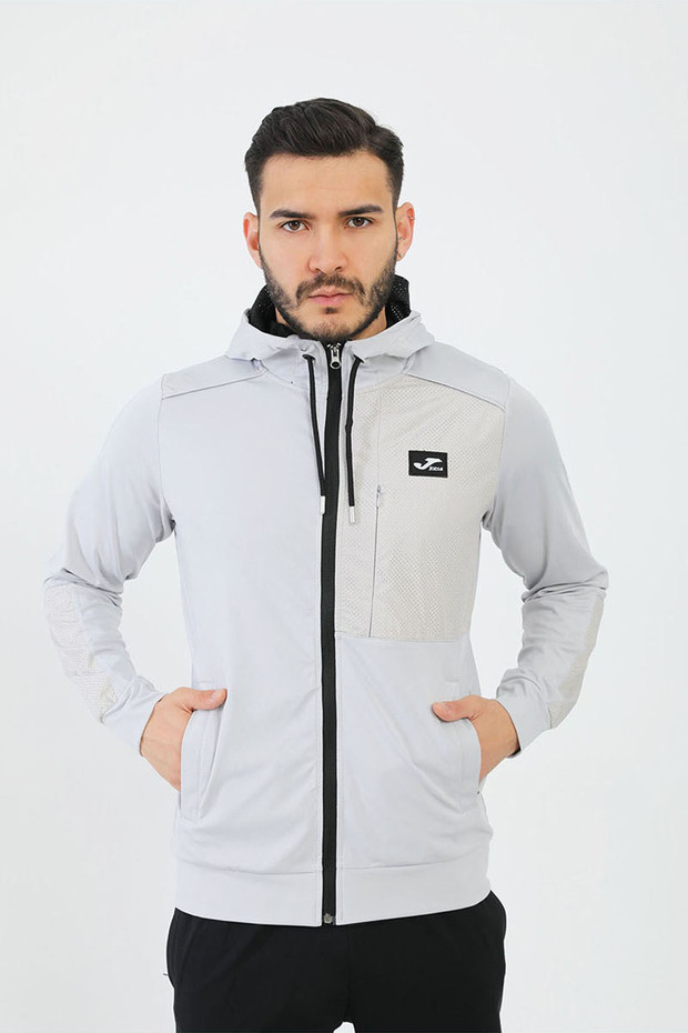 Men's Casual Sweatshirt Hooded Full Zip Poly.Crush M4232302