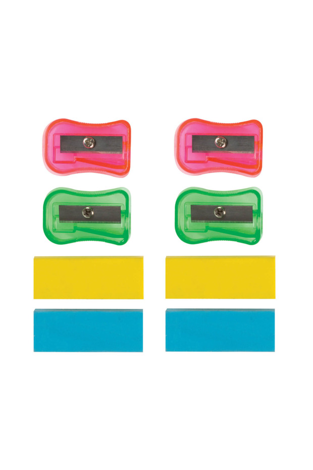 4 Kalemtraş 4 Silgi Seti - 1