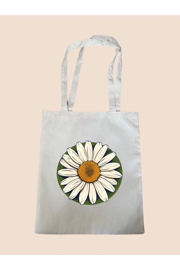 Daisy Printed Cloth Bag - Large Size Women's Shoulder Bag