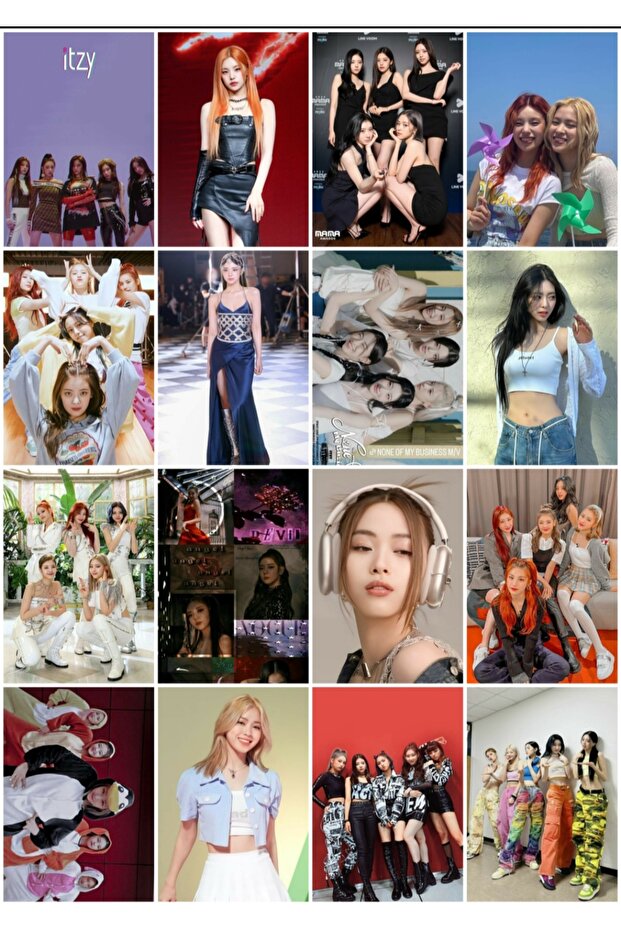 Kpop - مجموعة بطاقات صور مطبوعة بتصميم ITZY GROUP رقم 4، مقاس 16 بوصة L
