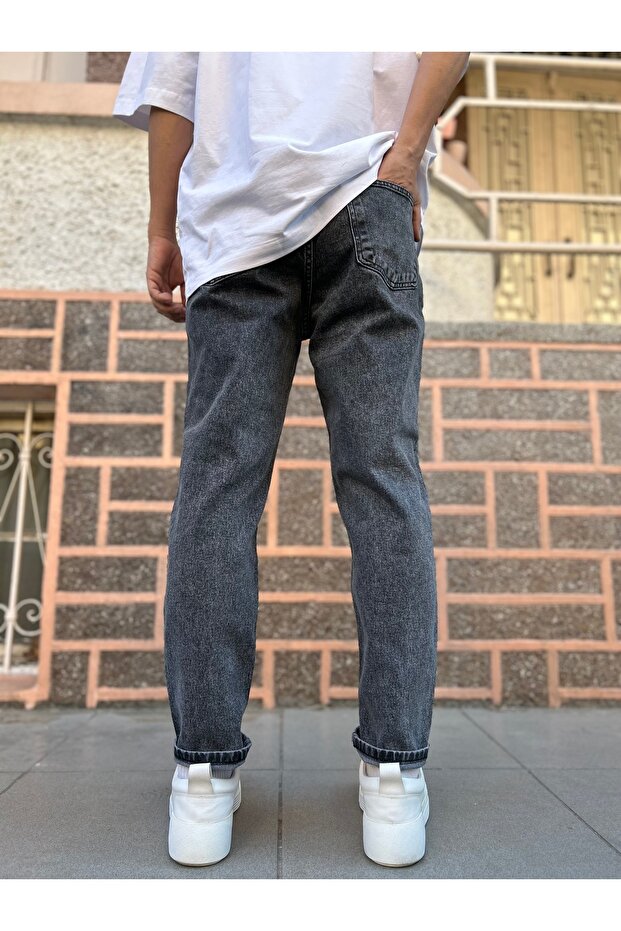 Dark Gray Boyfriend Jeans - 4