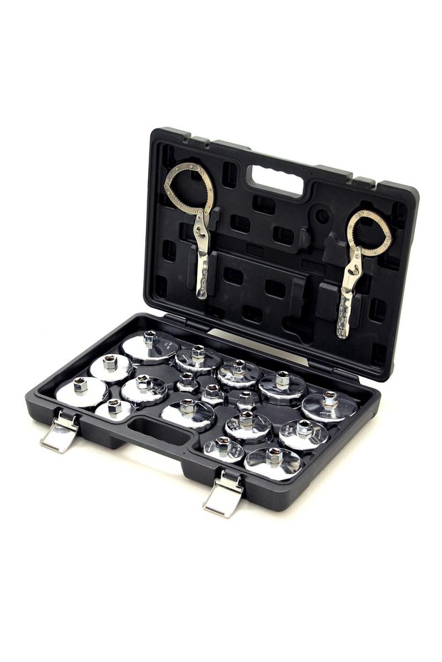 19 PIECES OIL FILTER KEY SET CHROME MATERIAL PROFESSIONAL