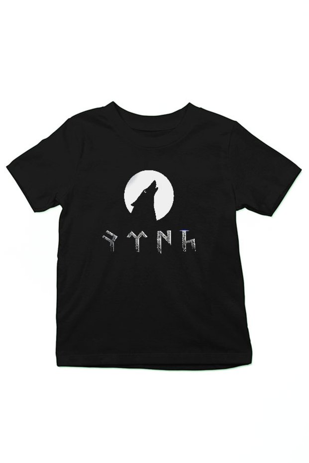 Göktürk Orhun Turkish Black Unisex Kids T-Shirt T-Shirt