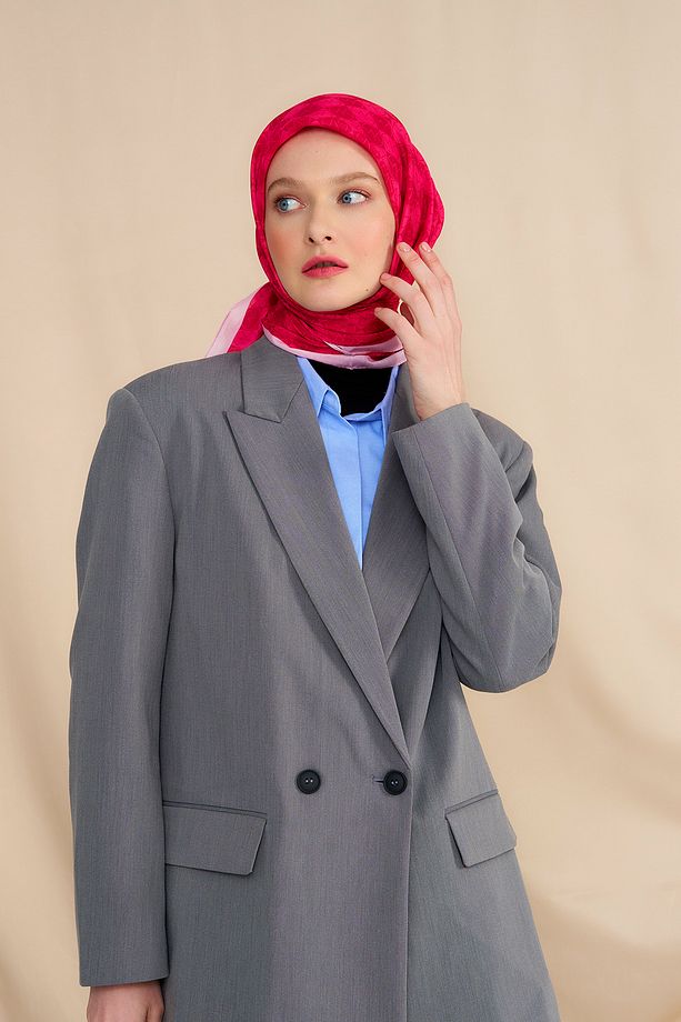 Mk Dama Pamuk Eşarp Fuşya - 1