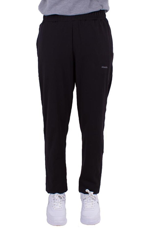 Sn537 Basıc Pes Trackc Siyah Polyester Günlük Kadınk Alt Eşofman - 2