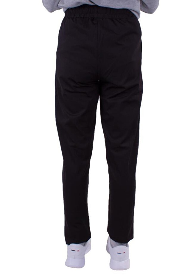 Sn537 Basıc Pes Trackc Siyah Polyester Günlük Kadınk Alt Eşofman - 4