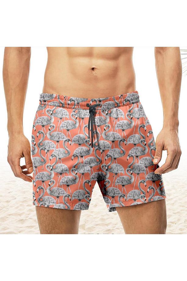 Nbs043c - Flamingo White Deniz Şortu - 1