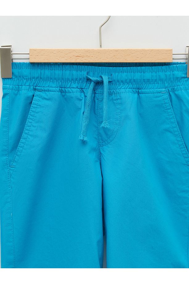 Beli Lastikli Basic Poplin Erkek Çocuk Şort - 3