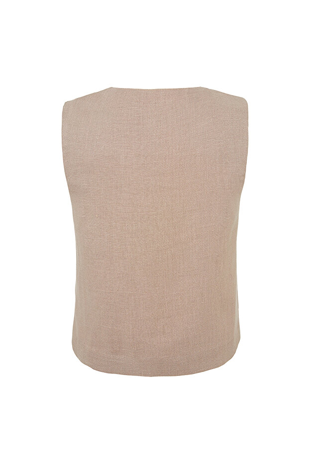 Kısa Keten Yelek - 3