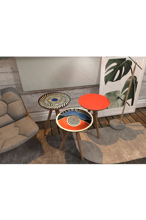 Manet Dekoratif Zigon Sehpa Set (6'LI TABLO HEDİYELİ) - 3