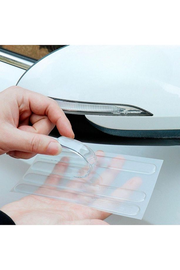 Oto Darbe Koruyucu Şeffaf Kendiliğinden Yapışkanlı Bantlar 4 Adet Set - 1