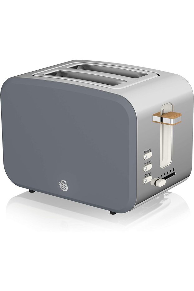 Nordic 2 Slice Toaster Modern Stainless Steel Design