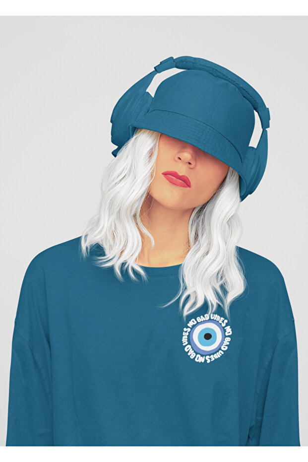 No Bad VIBES Oversize Wide Fit Cotton T-shirt