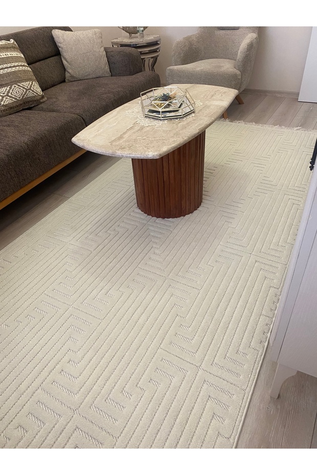 Krem İskandinav halı - 3