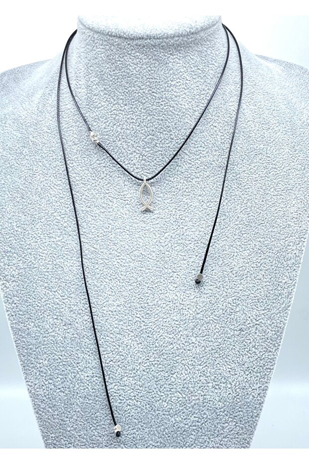 MİNİMAL SONSUZLUK VE  ŞANS  İP KOLYE - 1