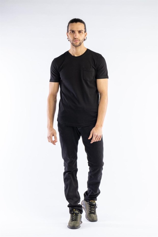 T-shirt Basic Skirt with Wavy Pockets