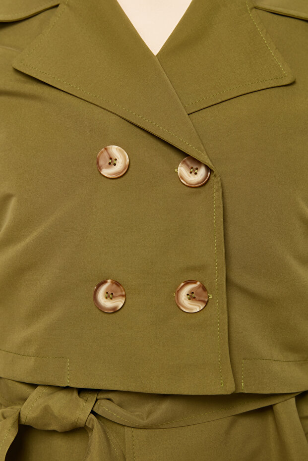 KHaki szezonális árokkabát készlet 2 darabból - hosszú és rövid, béleletlen TBBSS24BM00001 - 5