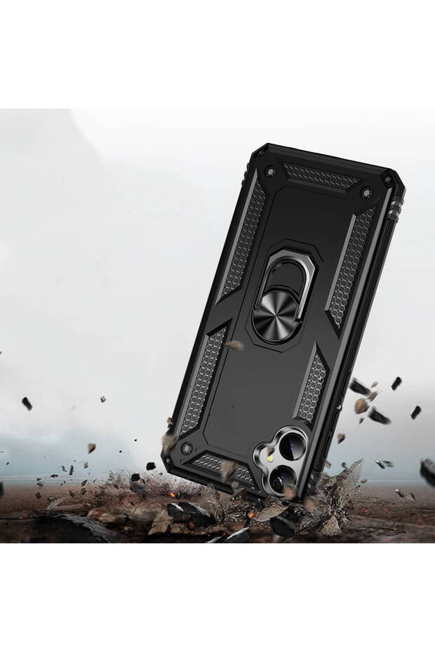 Case for Samsung Galaxy A05 Case Dual Layer Polycarbonate Protection and Magnetic Holder Stand Ring