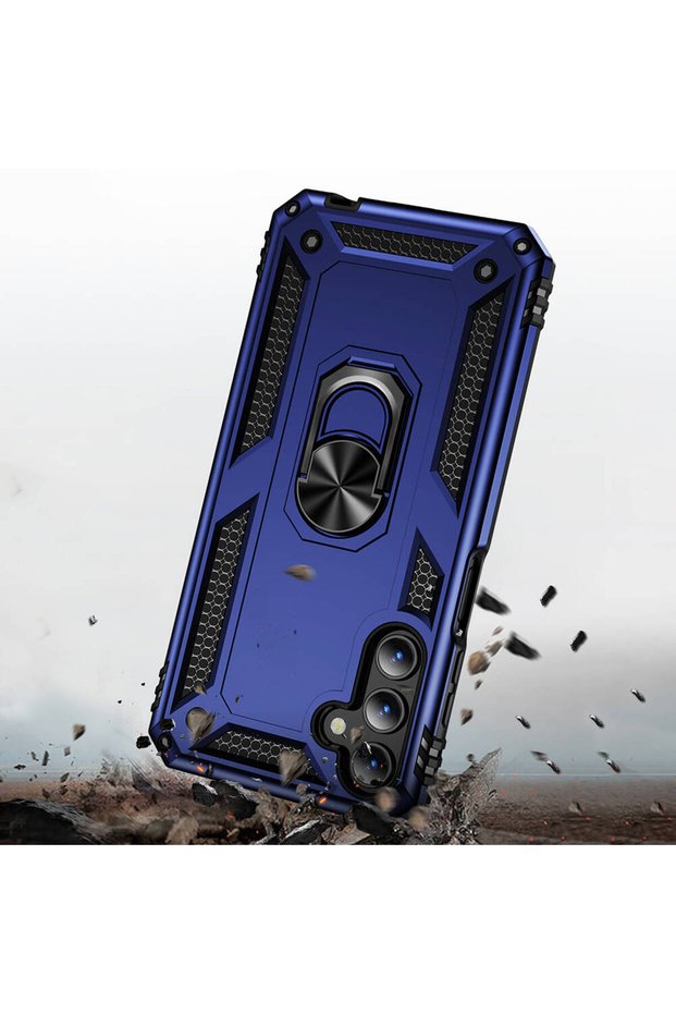 Case for Samsung Galaxy A15 Dual Layer Polycarbonate Protection and Magnetic Holder Stand Ring