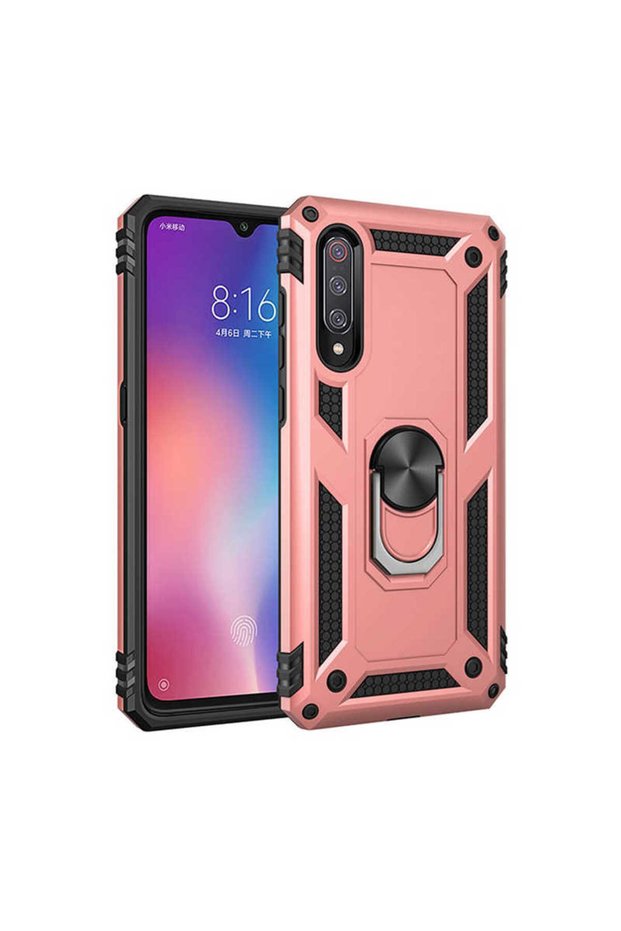 Case for Xiaomi Mi 9 Dual Layer Polycarbonate Protection and Magnetic Holder Stand Ring