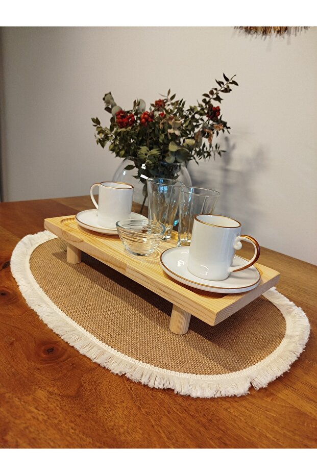 Ahşap Yükseltici & Sunumluk & Ahşap Stant & Servis Tabağı &Sunum Tabağı & Kahvaltı Tabağı & Sunum - 5