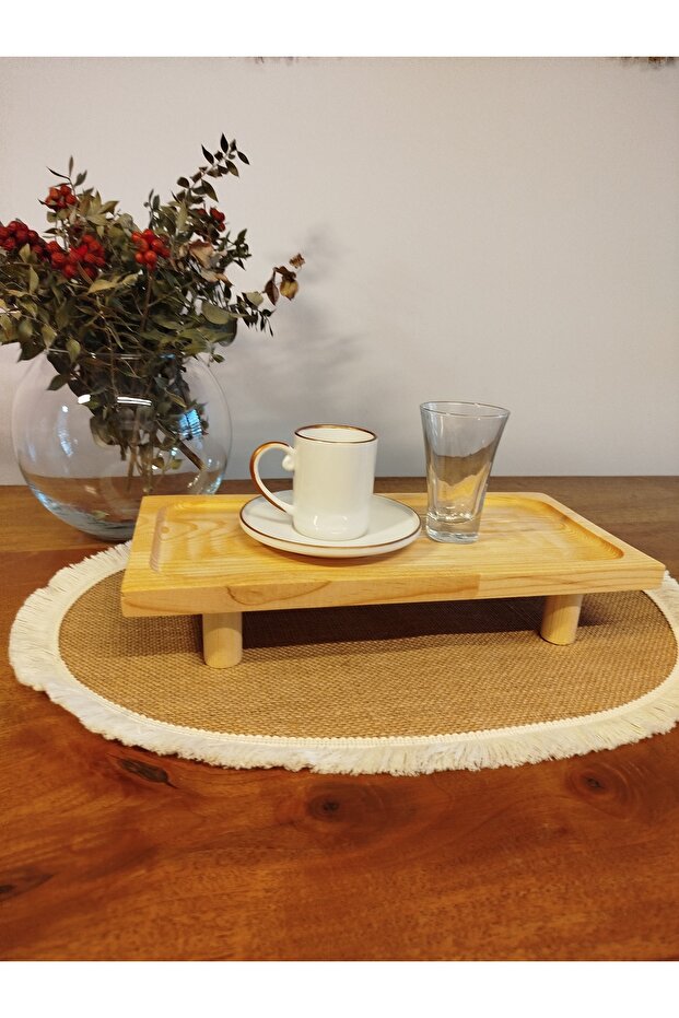 Ahşap Yükseltici & Sunumluk & Ahşap Stant & Servis Tabağı &Sunum Tabağı & Kahvaltı Tabağı & Sunum - 7