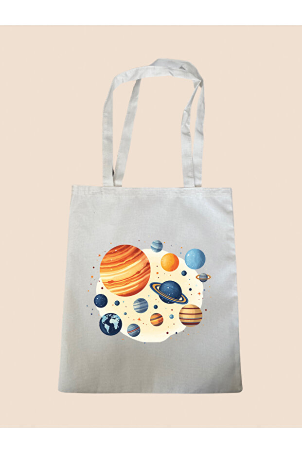 Universe Printed Cloth Bag - Large Size Women's Shoulder Bag