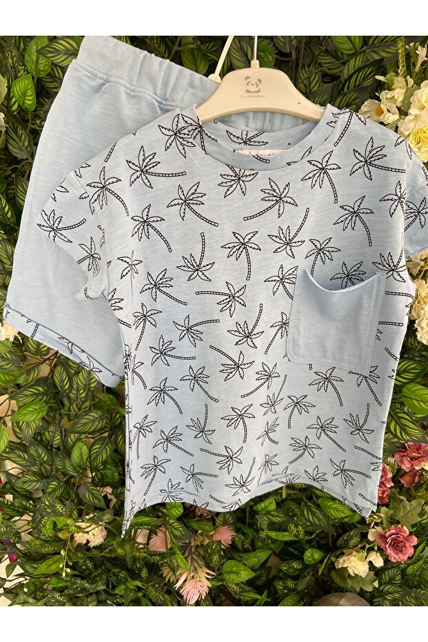 Children's Catch Printed Top and Bottom Set with Shorts