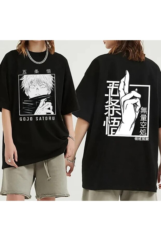 تي شيرت مطبوع عليه الرسوم المتحركة اليابانية Punk Gojo Satoru 45