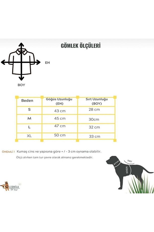 Leomila Kedi Ve Köpek Kıyafetleri & Kedi Köpek Gömlek & Desenli Köpek Gömleği - 3