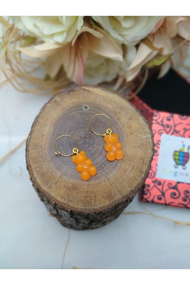 Renkli Çoklu Jelibon Ayıcık Küpe - 3